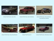 The Blista Compact throughout the series (Image via GTA Wiki)